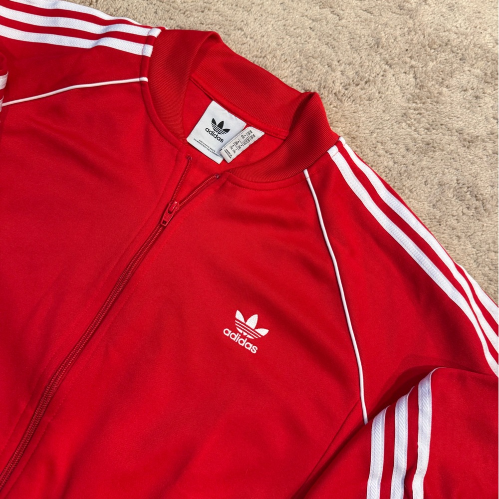 Adidas Men's Red Track Jacket - Picture 3 of 6